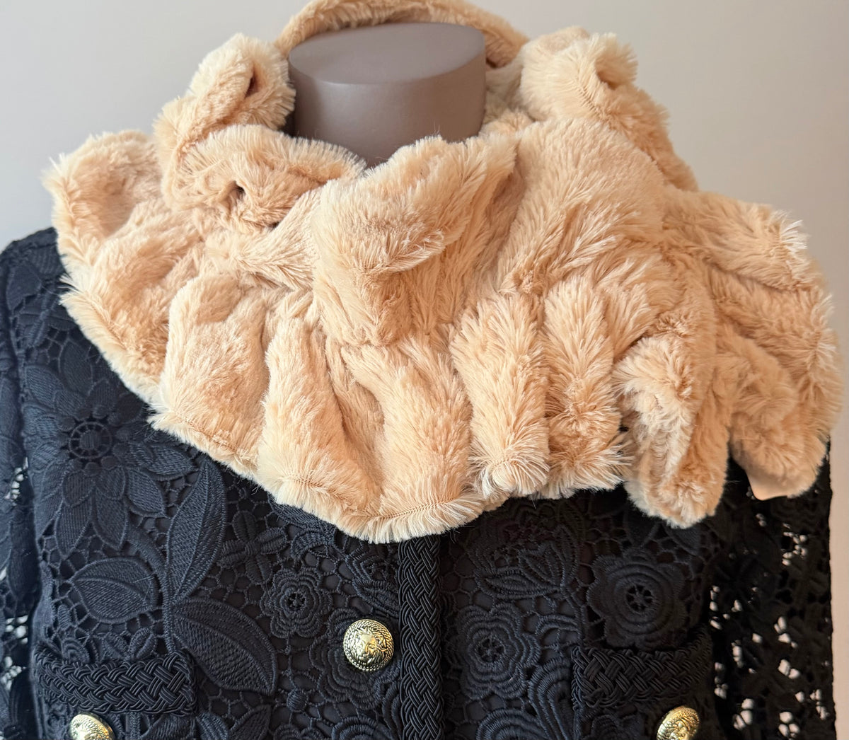 Ruffle Fur Scarf