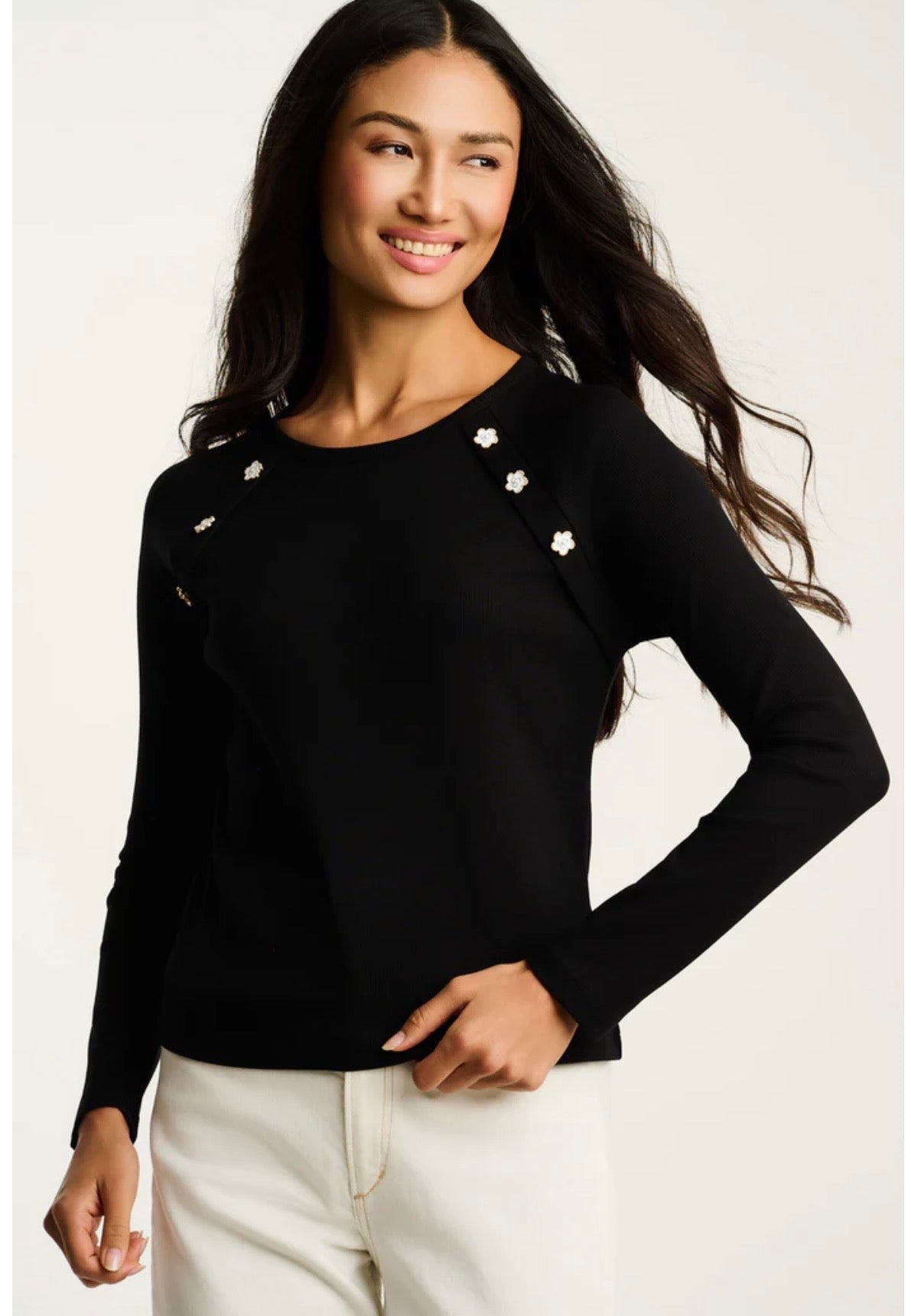 Pure Rib Raglan- Black