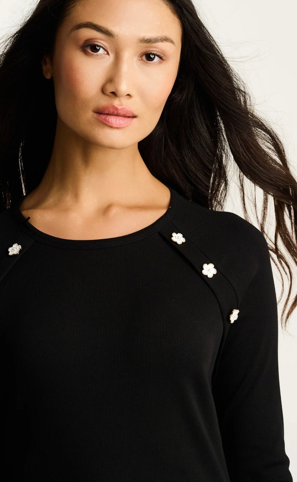 Pure Rib Raglan- Black