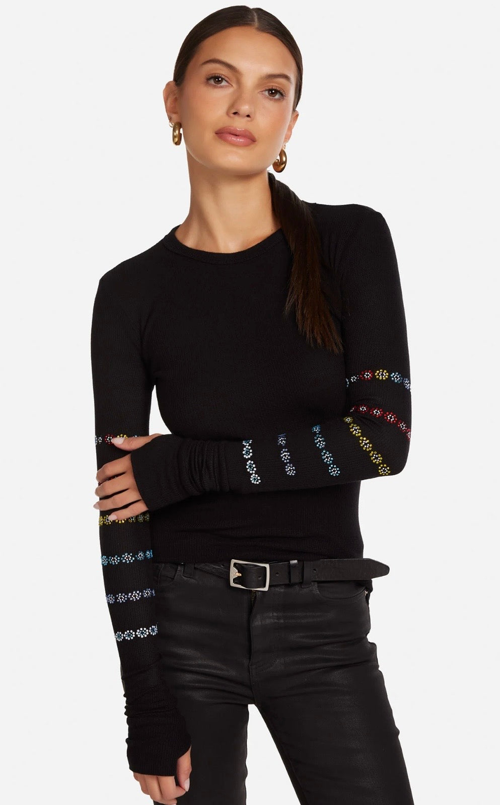 McKinley Crystal Evil Eye Stripe- Black
