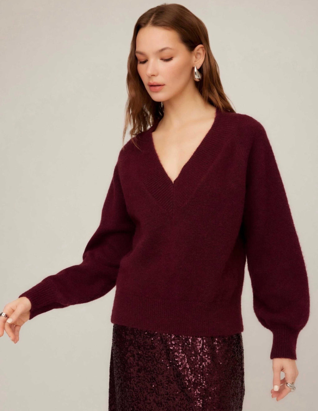 Heather V Neck