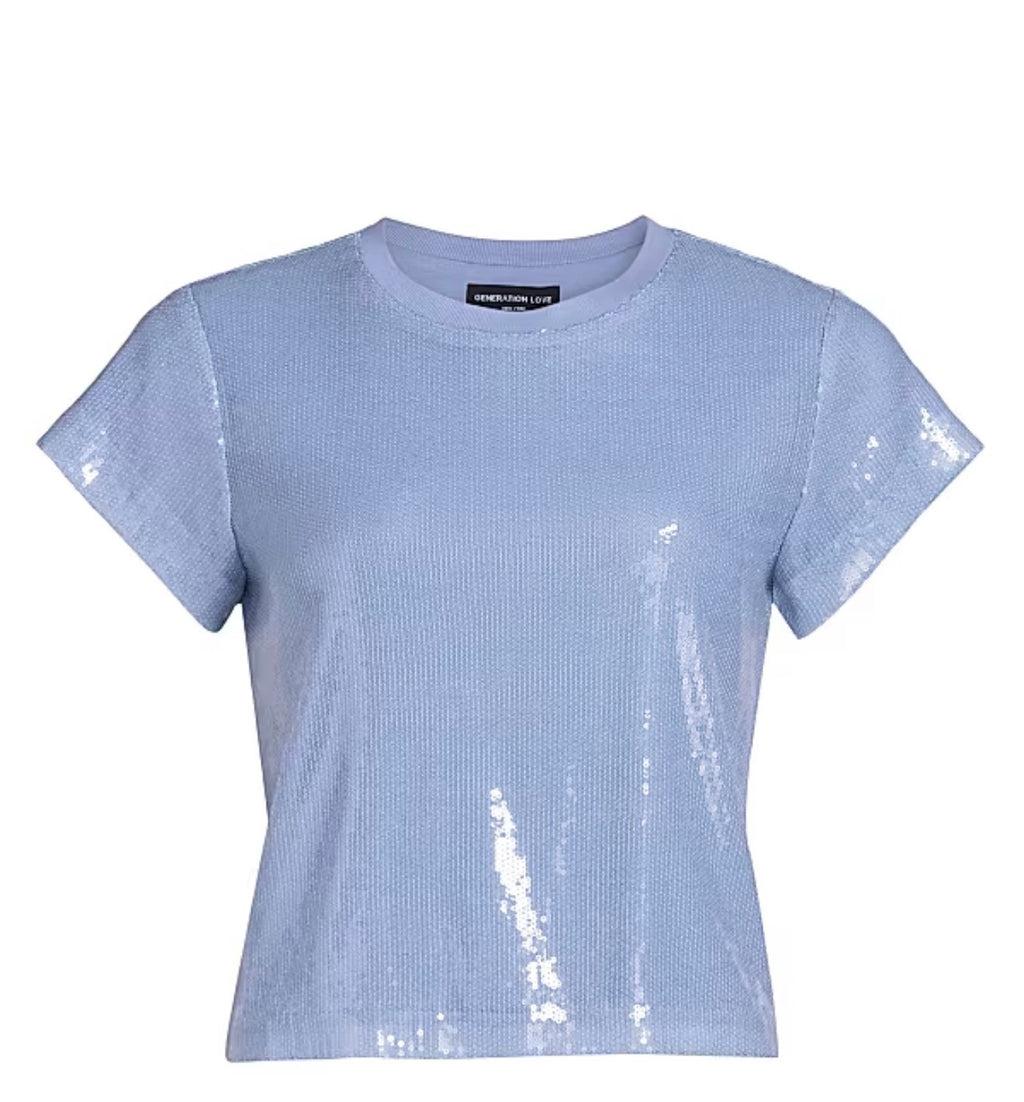 Kai Sequin Top- Opal