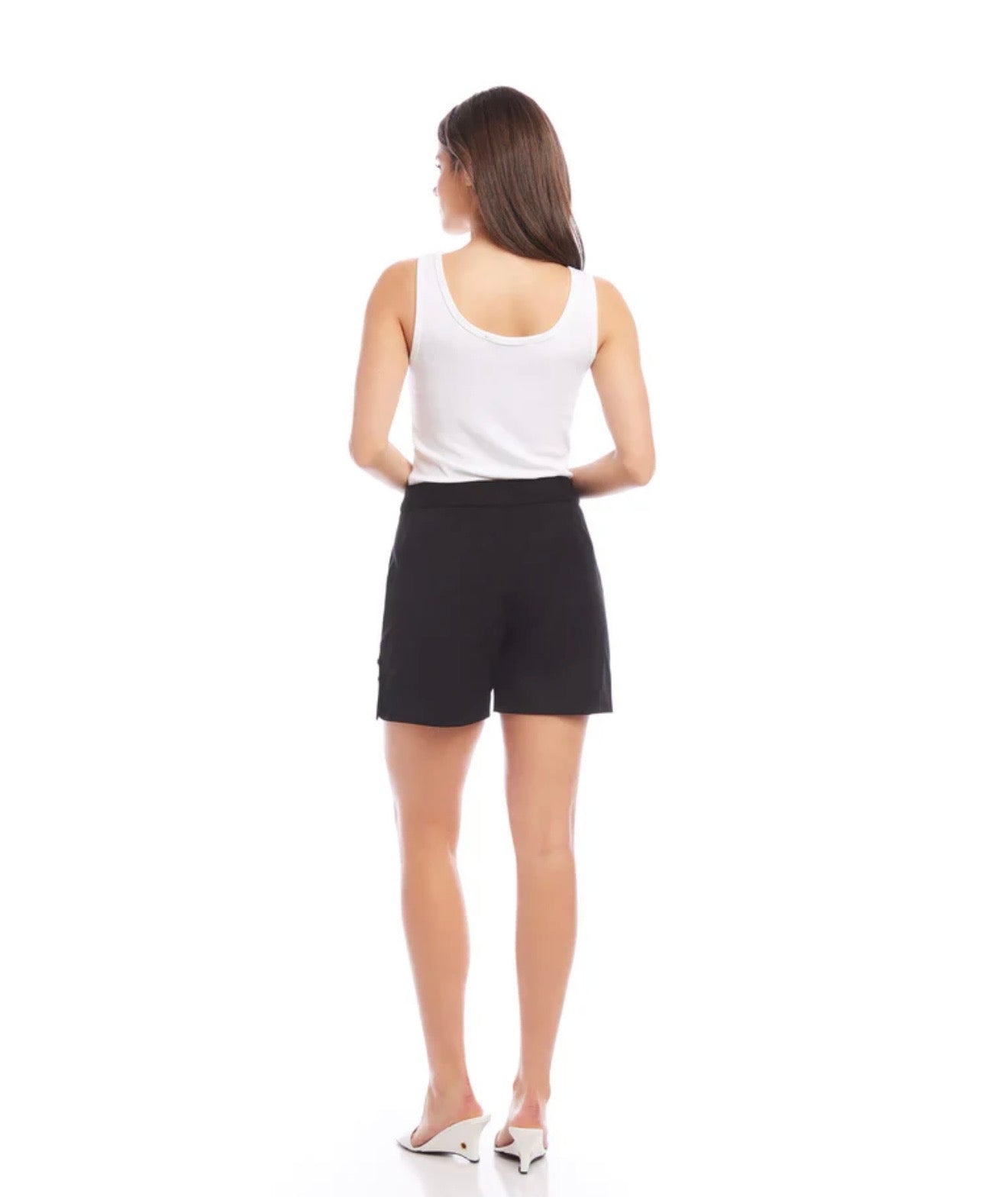 Button Up Shorts- Black
