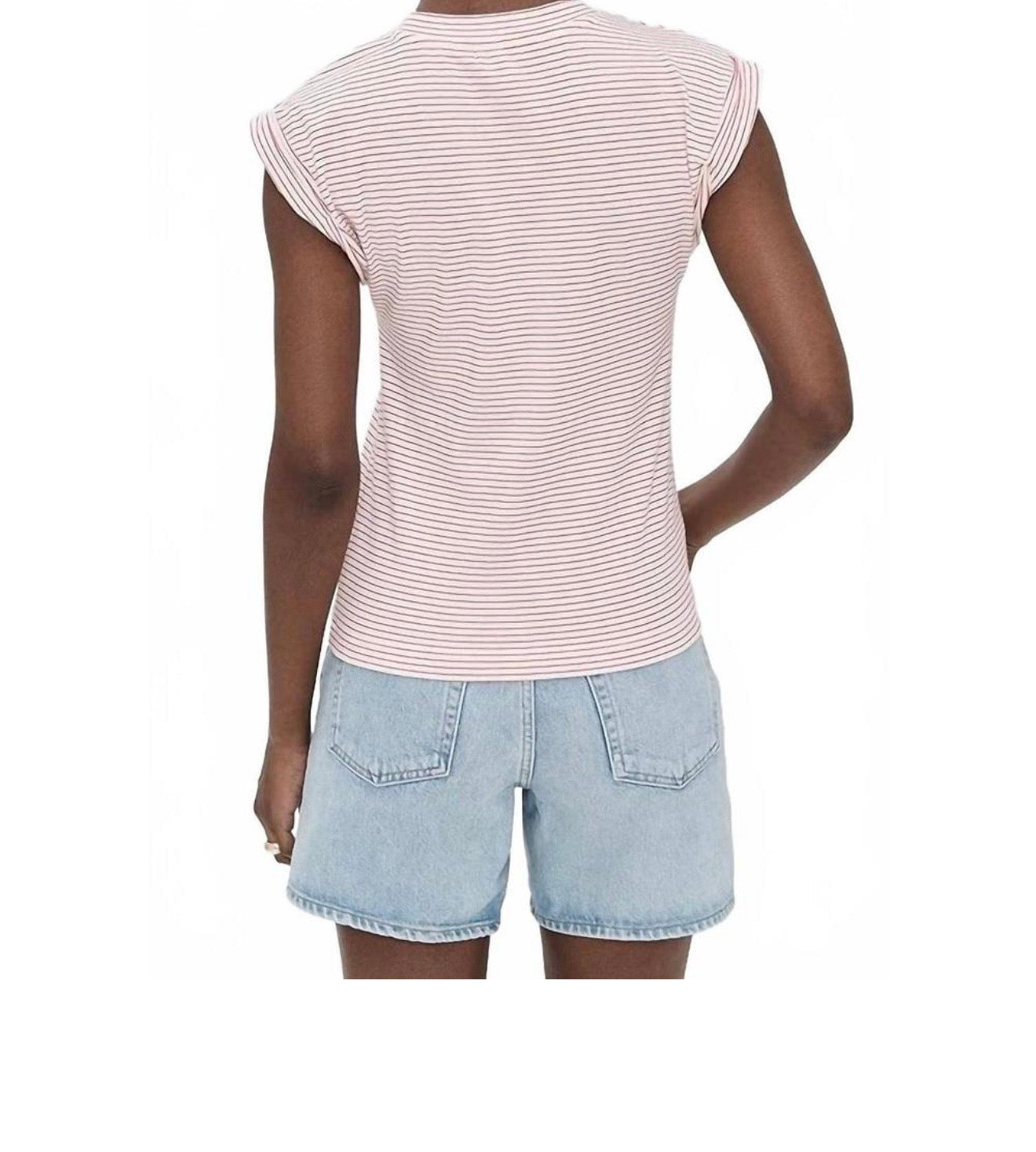 Olivia White/Ruby Stripe