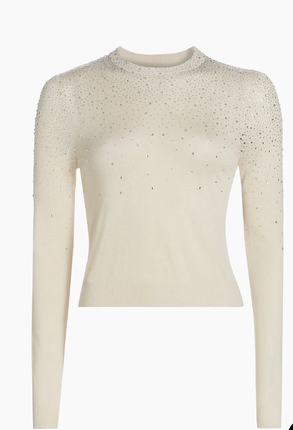 Elsie Crystal Sweater- Beige